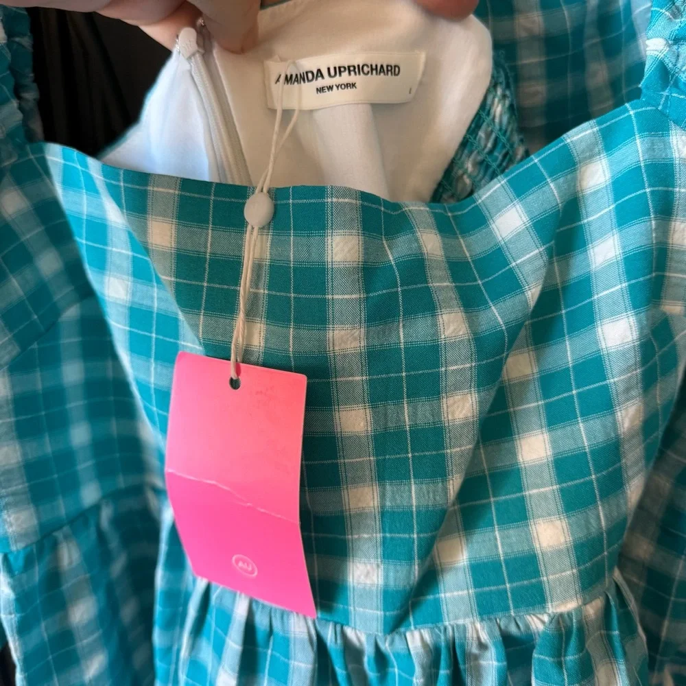 Amanda Uprichard Blue Plaid Mini Dress - Picture 6 of 16